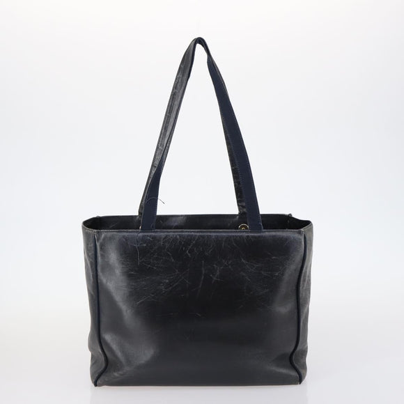 Salvatore Ferragamo Vala Shoulder Bag Leather 2 Set Brown Navy Auth 147275