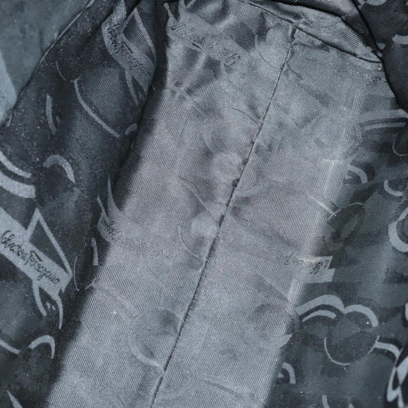 Salvatore Ferragamo Vala Shoulder Bag Leather 2 Set Brown Navy Auth 147275