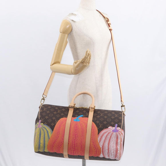 LOUIS VUITTON Yayoi Kusama Keepall Bandouliere 45 Bag M46441 LV Auth 147286SM