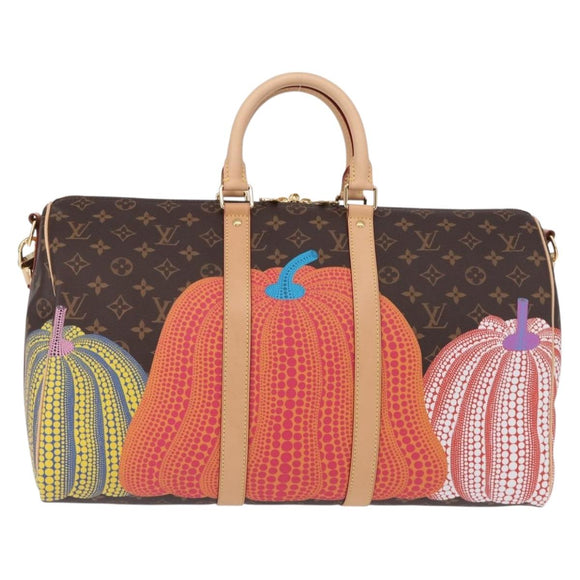 LOUIS VUITTON Yayoi Kusama Keepall Bandouliere 45 Bag M46441 LV Auth 147286SM