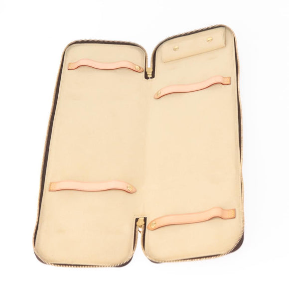 LOUIS VUITTON Monogram Etui 5 Cravat Necktie Case M47535 LV Auth 147323