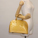 LOUIS VUITTON Vernis Alma PM Hand Bag 2way Rose Florentin M90170 Auth 147339-21