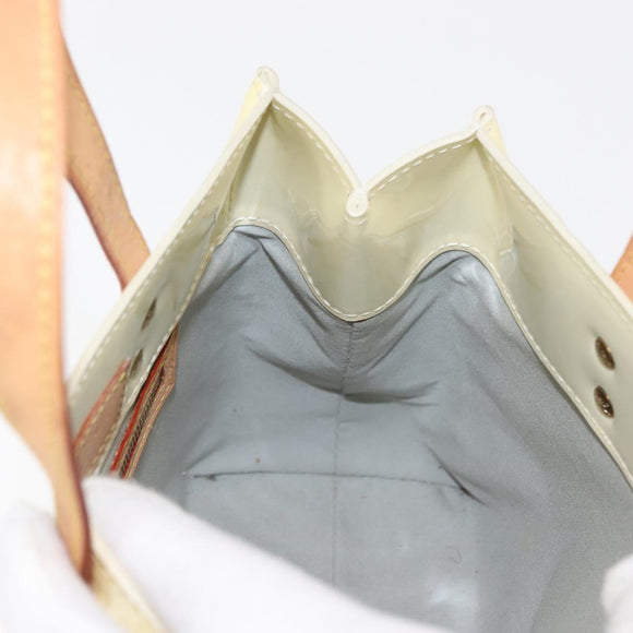 LOUIS VUITTON Monogram Vernis Reade PM Hand Bag Perle M91336 LV Auth 147341