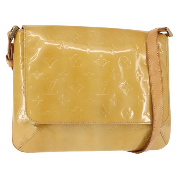 LOUIS VUITTON Monogram Vernis Thompson Street Bag Beige M91301 LV Auth 147342