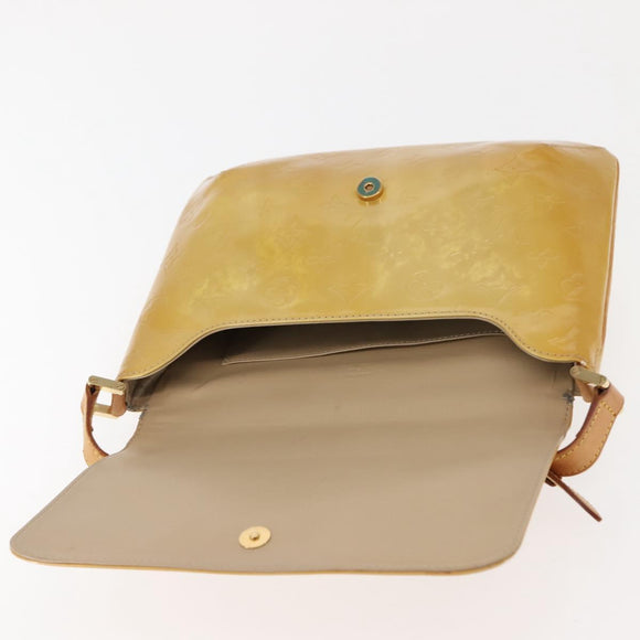 LOUIS VUITTON Monogram Vernis Thompson Street Bag Beige M91301 LV Auth 147342