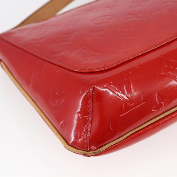 LOUIS VUITTON Monogram Vernis Thompson Street Bag Red Rouge M91094 Auth 147343
