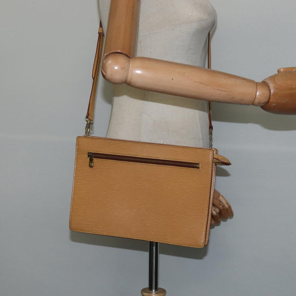 LOUIS VUITTON Epi Angian Shoulder Bag Beige M52116 LV Auth 147346