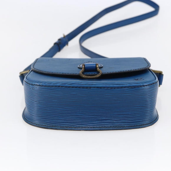 LOUIS VUITTON Epi Saint Cloud PM Shoulder Bag Blue M52195 LV Auth 147347