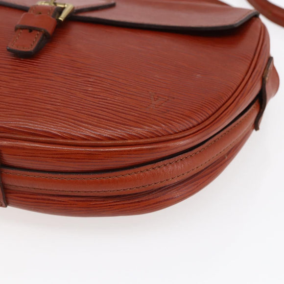 LOUIS VUITTON Epi Jeune Fille MM Shoulder Bag Kenya Brown M52153 LV Auth 147348