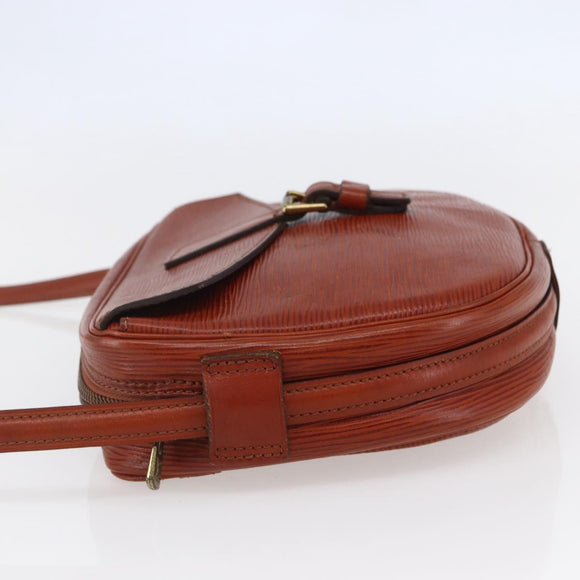 LOUIS VUITTON Epi Jeune Fille MM Shoulder Bag Kenya Brown M52153 LV Auth 147348