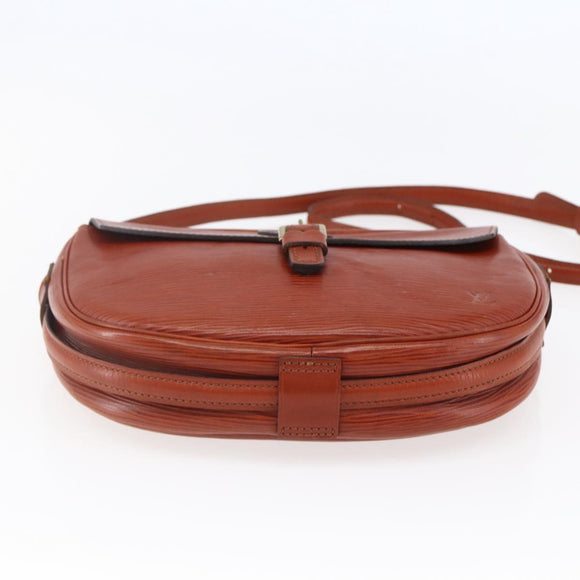 LOUIS VUITTON Epi Jeune Fille MM Shoulder Bag Kenya Brown M52153 LV Auth 147348