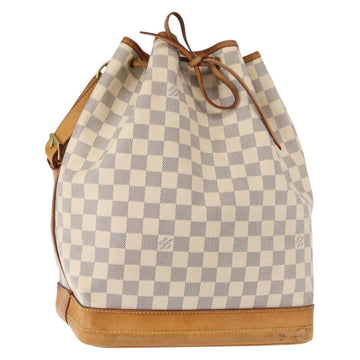 LOUIS VUITTON Damier Azur Noe Shoulder Bag N42222 LV Auth 147357