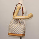 LOUIS VUITTON Damier Azur Noe Shoulder Bag N42222 LV Auth 147357-20
