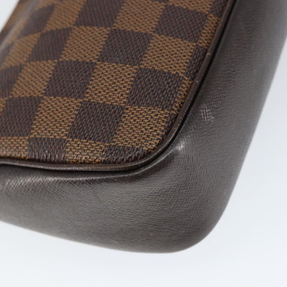 LOUIS VUITTON Damier Ebene Trousse Makeup Pouch N51982 LV Auth 147358