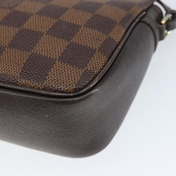 LOUIS VUITTON Damier Ebene Trousse Makeup Pouch N51982 LV Auth 147358