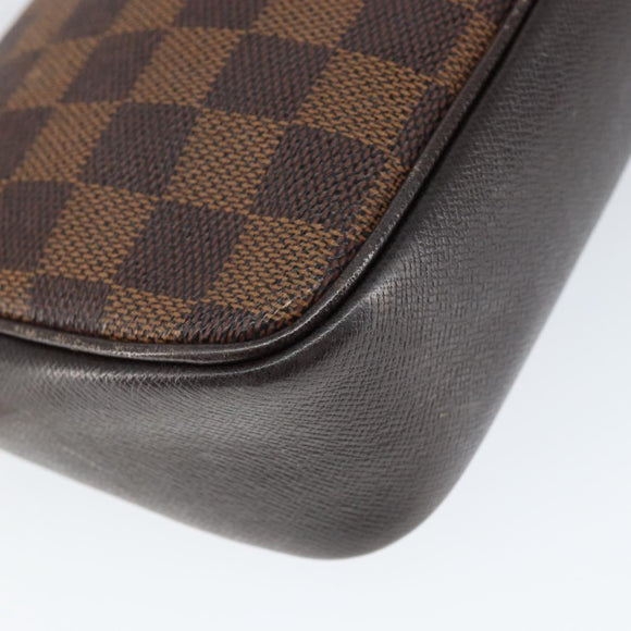 LOUIS VUITTON Damier Ebene Trousse Makeup Pouch N51982 LV Auth 147358