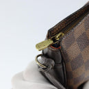 LOUIS VUITTON Damier Ebene Trousse Makeup Pouch N51982 LV Auth 147358-10