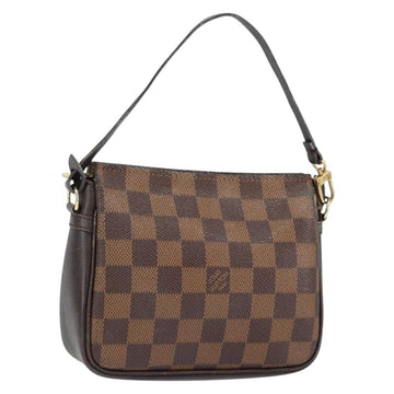 LOUIS VUITTON Damier Ebene Trousse Makeup Pouch N51982 LV Auth 147358