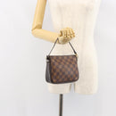 LOUIS VUITTON Damier Ebene Trousse Makeup Pouch N51982 LV Auth 147358-20