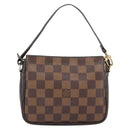 LOUIS VUITTON Damier Ebene Trousse Makeup Pouch N51982 LV Auth 147358-13