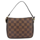 LOUIS VUITTON Damier Ebene Trousse Makeup Pouch N51982 LV Auth 147358-2