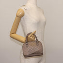 LOUIS VUITTON Monogram Satin Little Alma Hand Bag Gray M92147 LV Auth 147360-20