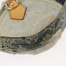 LOUIS VUITTON Monogram Denim Pouch Shoulder Bag Blue M95382 LV Auth 147361-15