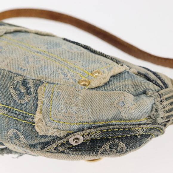 LOUIS VUITTON Monogram Denim Pouch Shoulder Bag Blue M95382 LV Auth 147361