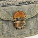LOUIS VUITTON Monogram Denim Pouch Shoulder Bag Blue M95382 LV Auth 147361-19