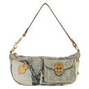LOUIS VUITTON Monogram Denim Pouch Shoulder Bag Blue M95382 LV Auth 147361-13