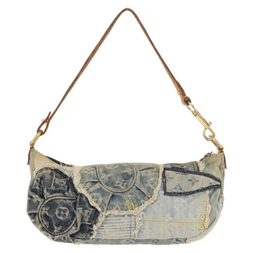 LOUIS VUITTON Monogram Denim Pouch Shoulder Bag Blue M95382 LV Auth 147361 - 0