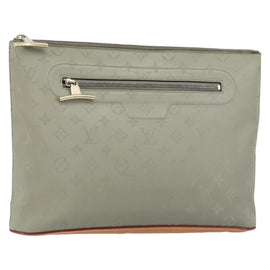 LOUIS VUITTON Monogram titanium Pochette Cosmos Bag Gray M63240 LV Auth 147363