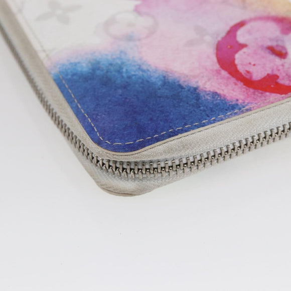 LOUIS VUITTON Monogram Water Color Long Wallet White M80499 LV Auth 147371