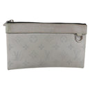 LOUIS VUITTON Monogram Taigarama Pochette Discovery PM Gray M30279 Auth 147372-1