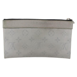 LOUIS VUITTON Monogram Taigarama Pochette Discovery PM Gray M30279 Auth 147372 - 0