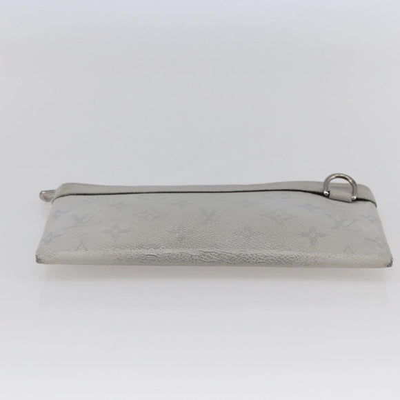 LOUIS VUITTON Monogram Taigarama Pochette Discovery PM Gray M30279 Auth 147372