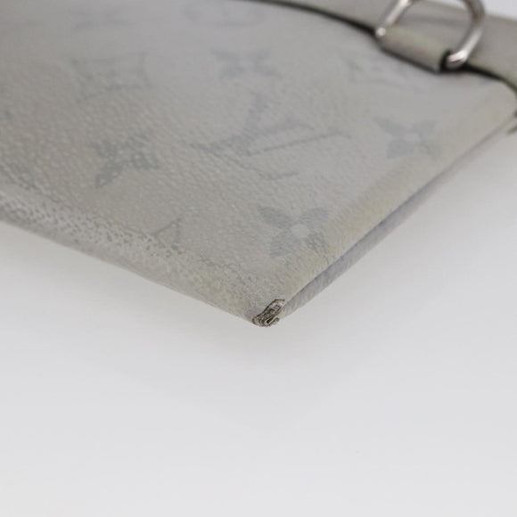LOUIS VUITTON Monogram Taigarama Pochette Discovery PM Gray M30279 Auth 147372
