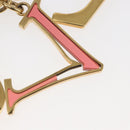 LOUIS VUITTON Porte Cles Initial Key Holder metal Gold Red M61020 LV Auth 147376-10