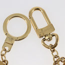 LOUIS VUITTON Porte Cles Initial Key Holder metal Gold Red M61020 LV Auth 147376-11