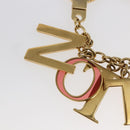 LOUIS VUITTON Porte Cles Initial Key Holder metal Gold Red M61020 LV Auth 147376-7