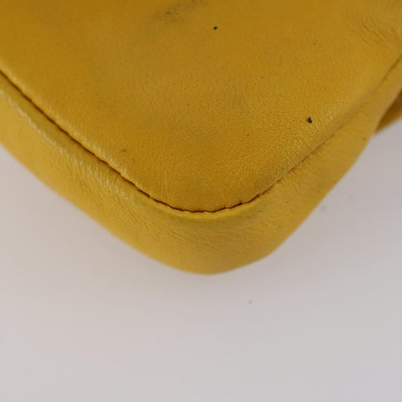 GUCCI Bamboo Sewing Set Leather Yellow Auth 147379