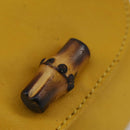 GUCCI Bamboo Sewing Set Leather Yellow Auth 147379-14