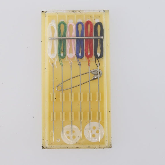 GUCCI Bamboo Sewing Set Leather Yellow Auth 147379