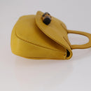 GUCCI Bamboo Sewing Set Leather Yellow Auth 147379-4