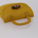 GUCCI Bamboo Sewing Set Leather Yellow Auth 147379-6