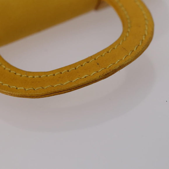 GUCCI Bamboo Sewing Set Leather Yellow Auth 147379