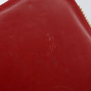 Salvatore Ferragamo Gancini Chain Shoulder Bag Leather Red Auth 147382-9