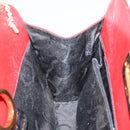 Salvatore Ferragamo Gancini Chain Shoulder Bag Leather Red Auth 147382-19