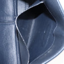 Salvatore Ferragamo Gancini Hand Bag Leather 2way Blue Gold Auth 147384-23