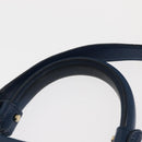 Salvatore Ferragamo Gancini Hand Bag Leather 2way Blue Gold Auth 147384-14